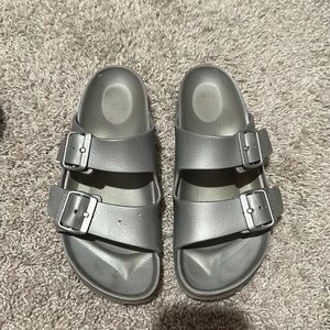 Silver Birkenstocks